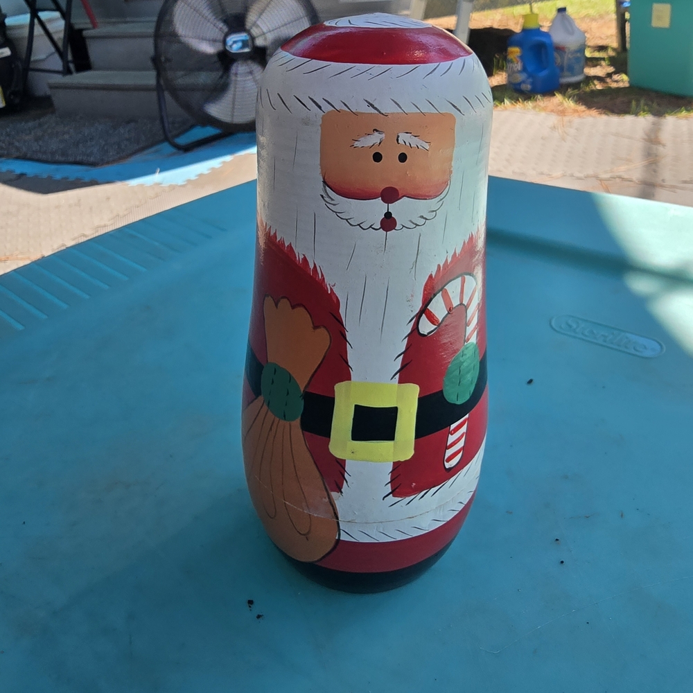 Wooden Santa Nesting Container Set - Picture 2 of 5